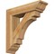 Ekena Millwork Merced Traditional Rough Sawn Bracket w/ Offset Brace, Western Red Cedar, 6"W x 22"D x 22"H BKT0604X22X22MRC01RWR - alternate 1
